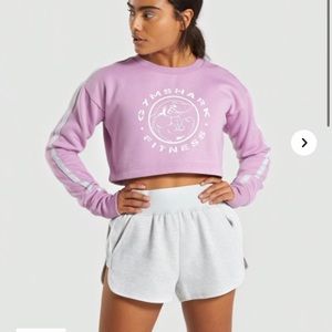 Gymshark Cropped Pink Crewneck Sweater